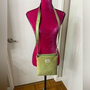 Ugg light green shearling purse crossbody